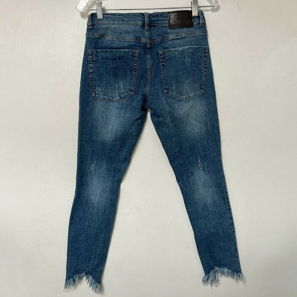 One Teaspoon Freebirds II Skinny Crop Jeans Low Rise Stretch Denim Women Size 26 - Picture 6 of 9